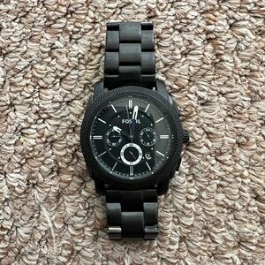 Men’s Fossil watch black stainless steel